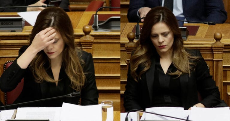 Σοκάρει η εικόνα της Αχτσιόγλου στα υπουργικά έδρανα