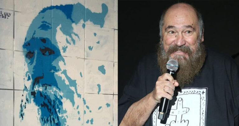 Το γκράφιτι στη μνήμη του Τζίμη Πανούση στο κέντρο της Αθήνας