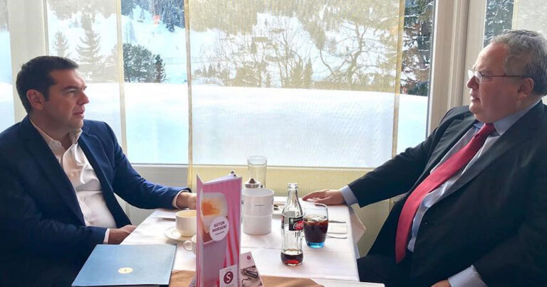 Πρωινός καφές για τον Τσίπρα, κόκα-κόλα με στέβια για τον Κοτζιά στο Νταβός