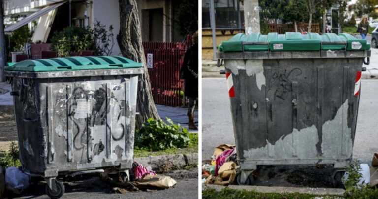 Μέσα σε αυτόν τον κάδο βρέθηκε νεκρό το μωρό στην Πετρούπολη