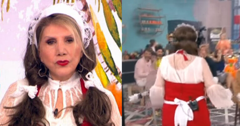 H Λίτσα Πατέρα ντύθηκε καθαρίστρια ζωντανά στην τηλεόραση ενόψει των Αποκριών