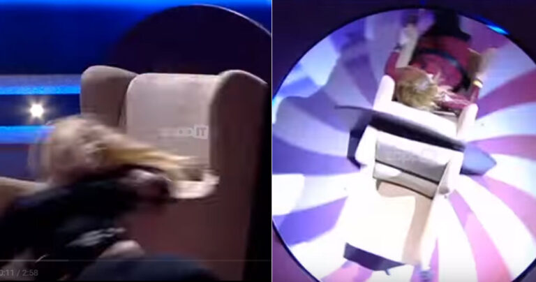 Ατύχημα στο Sunday live: Παίκτρια εκτινάχτηκε από την πολυθρόνα της