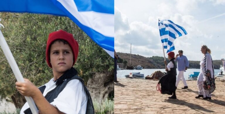 Ξανά μόνος στην παρέλαση ο μικρός Χρήστος στους Αρκιούς