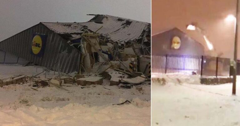 Κλέφτες γκρέμισαν σούπερ μάρκετ των Lidl με κλεμμένο εκσκαφέα