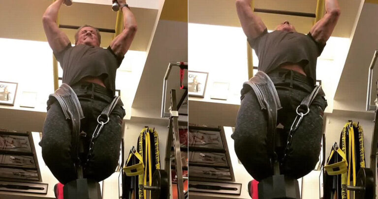 O Σταλόνε στα 71 στο γυμναστήριο δείχνει ότι η ηλικία είναι απλά ένα αριθμός