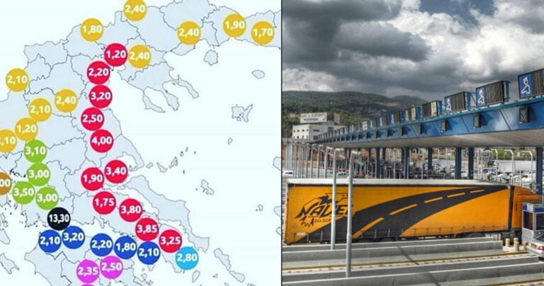 H Ελλάδα γέμισε με διόδια και αυτός ο χάρτης το αποδεικνύει