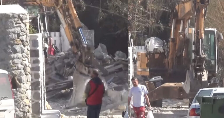 Γκρέμισαν αυθαίρετα μαγαζιά στην Μύκονο με μπουλντόζες