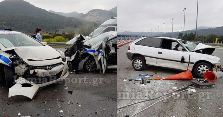 Χαμός στην εθνική οδό: Οδηγός εμβόλισε περιπολικά μετά από τρελή καταδίωξη