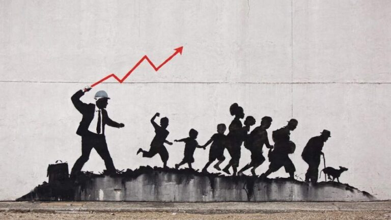 Το νέο γκράφιτι του Banksy για τον καπιταλισμό