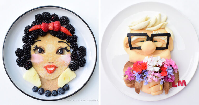 Μητέρα δημιουργεί υγιεινά γεύματα με χαρακτήρες κινουμένων σχεδίων για τον γιο της