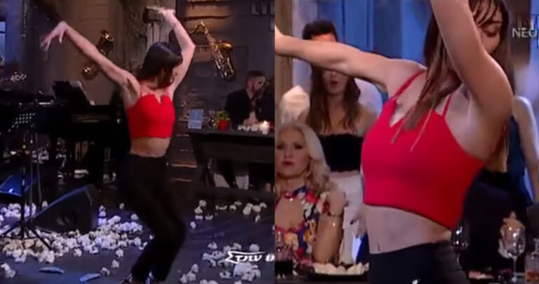 Η Ευαγγελία Πλατανιώτη χόρεψε στο  Στην Υγειά Μας αισθησιακό τσιφτετέλι και έτριξε το πλατό