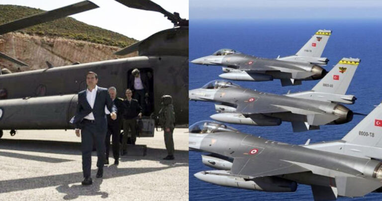 Τούρκικα μαχητικά παρενόχλησαν το ελικόπτερο του Τσίπρα στο Καστελόριζο