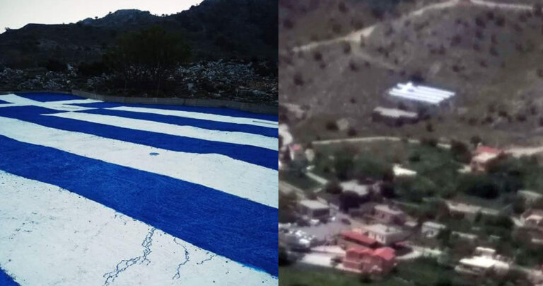 Ζωγράφισαν τη μεγαλύτερη Ελληνική σημαία στα Σφακιά