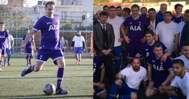 H ΝΔ και ο Κυριάκος Μητσοτάκης έπαιξε μπάλα με ομάδα Ρομά