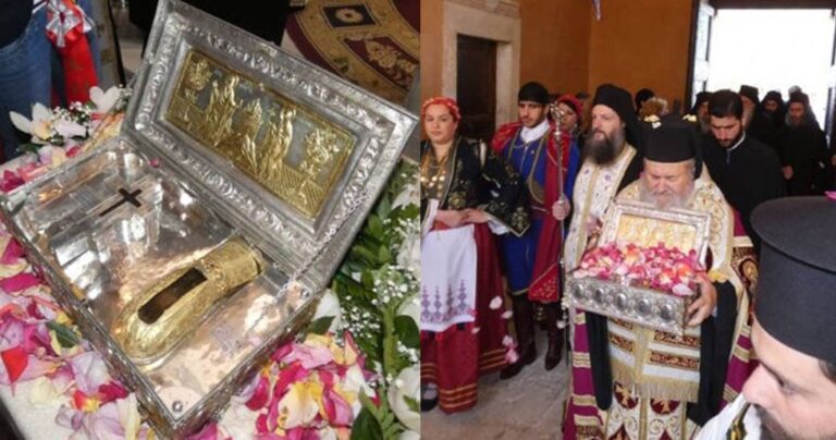 Με τιμές υποδέχτηκαν τα Χανιά το άφθαρτο χέρι της Μαρίας της Μαγδαληνής