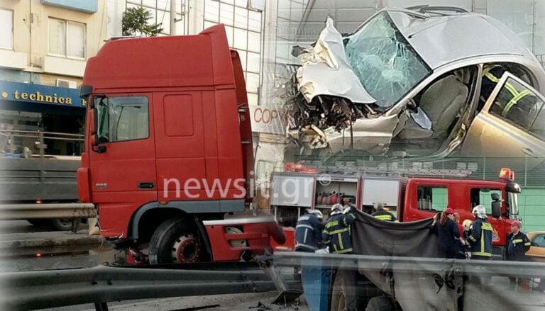 Μεθυσμένος οδηγός νταλίκας έλιωσε δυο αμάξια και τους οδηγούς τους στη λεωφόρο Κηφισού