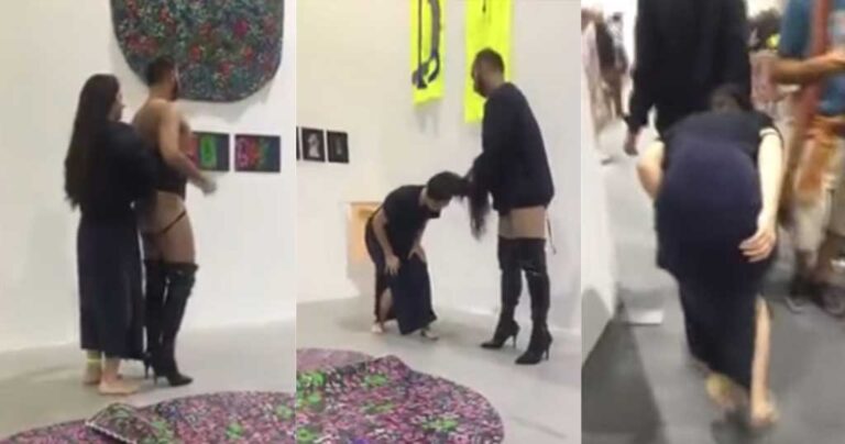 Άνδρας με γυναικεία ρούχα σέρνει γυναίκα από τα μαλλιά στη Σχολή Καλών Τεχνών