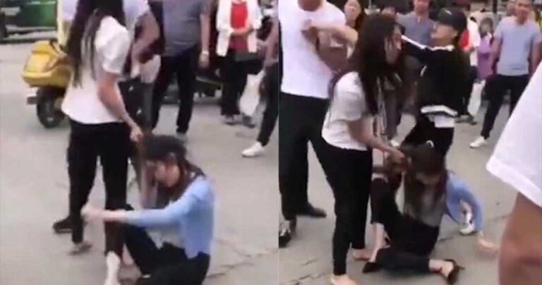 Απατημένη σύζυγος σέρνει την ερωμένη του συζύγου της από τα μαλλιά