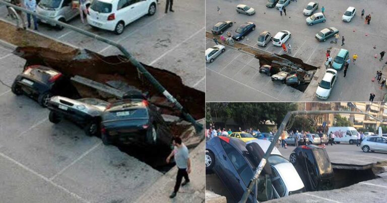 Αθήνα: Άνοιξε η γη και κατάπιε αυτοκίνητα σε υπαίθριο πάρκινγκ