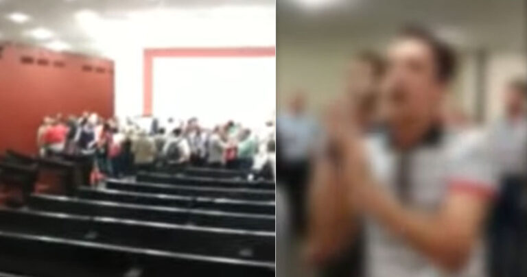 Μπήκαν στην εκδήλωση του ΣΥΡΙΖΑ για το Σκοπιανό και τραγούδησαν το «Μακεδονία Ξακουστή»
