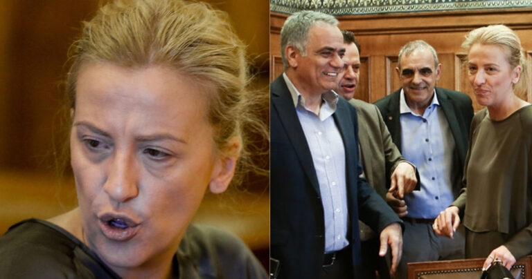 Ενα λουκ για τις πλημμύρες: Η Δούρου άβαφη και ατημέλητη στη διυπουργική για τη Μάνδρα