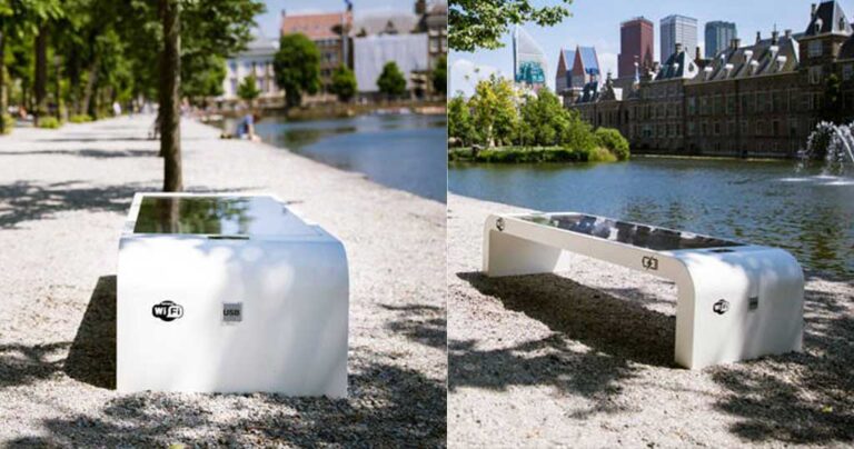 Έρχονται στην Ελλάδα τα «έξυπνα» παγκάκια με ίντερνετ και φορτιστές κινητών