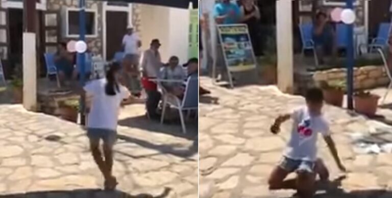 Μικρούλα χορεύει βαρύ ζεϊμπέκικο στο Καστελόριζο και δείχνει τι θα πει ελληνική ψυχή