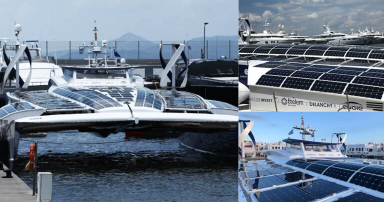 Το καταμαράν του μέλλοντος από τη Μύκονο, στο Φλοίσβο και φεύγει για Αλβανία