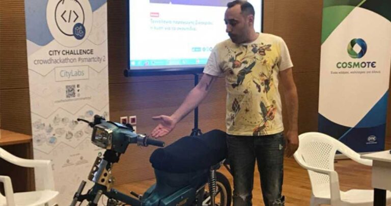 Κρητικός έφτιαξε μηχανάκι που κινείται με τσικουδιά