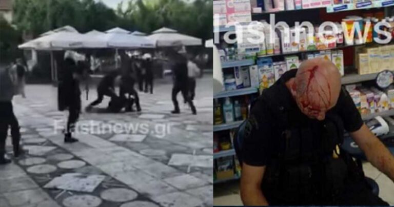 Χανιά: Αντιεξουσιαστές έδειραν αστυνομικούς στο συλλαλητήριο για τη Μακεδονία