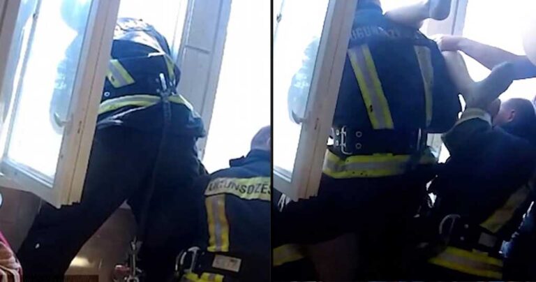 Πυροσβέστης έπιασε κυριολεκτικά στον αέρα άντρα που έκανε απόπειρα αυτοκτονίας