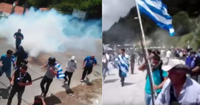 Η Ελληνική Αστυνομία αντί να φυλάει, τσακίζει στο ξύλο όσους αγαπούν τη Μακεδονία