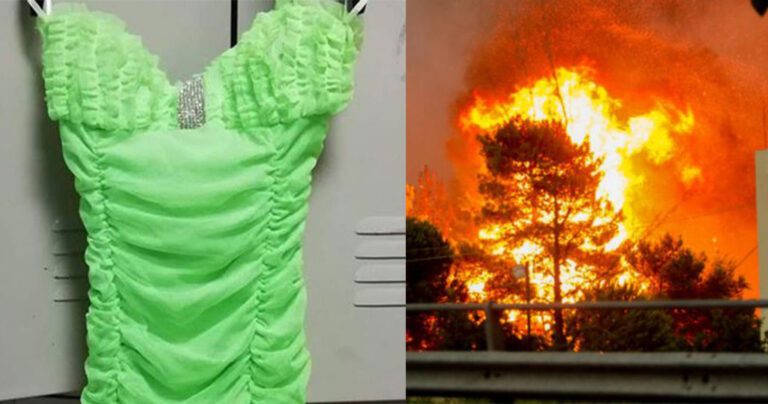 Ένα λαχανί φωσφορούχο φόρεμα έστειλαν στους πληγέντες στην Ανατολική Αττική