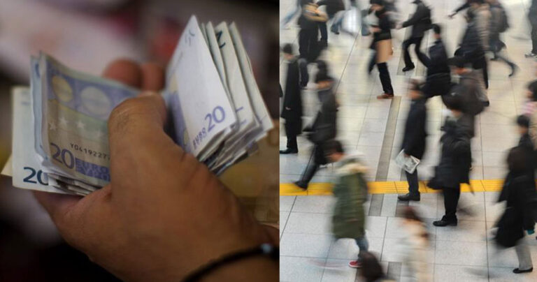 Στα 1.166 ευρώ ο μέσος μισθός στην Ελλάδα