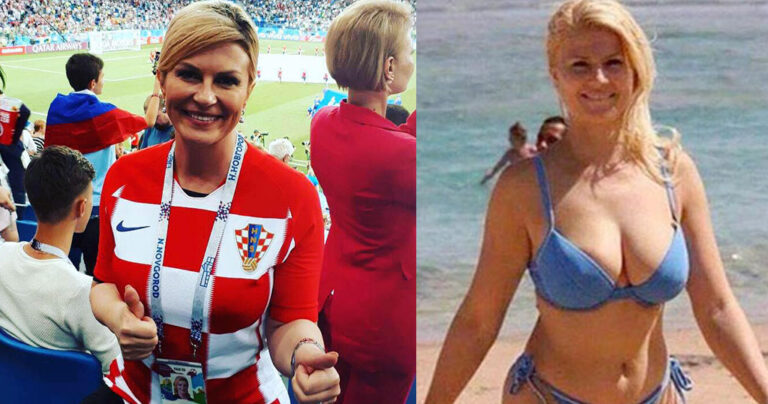 Η χυμώδης πρόεδρος της Κροατίας στο γήπεδο υποστηρίζει την εθνική ομάδα ποδοσφαίρου