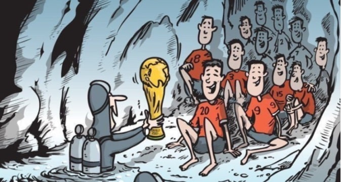 Το σκίτσο που συγκίνησε παγκοσμίως: Το Παγκόσμιο Κύπελλο στα παιδιά της Ταϊλάνδης 