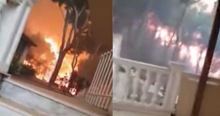 Μάτι: Κάτοικος βιντεοσκόπησε τη φωτιά να τον περιτριγυρίζει και γλίτωσε σώος