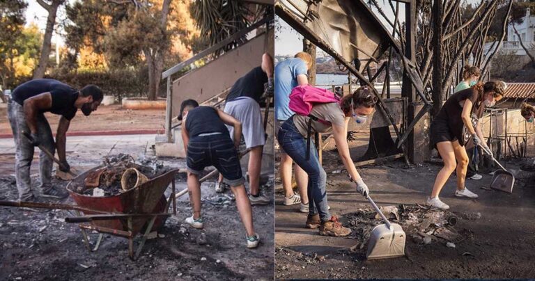 Εθελοντές καθαρίζουν την μοιραία Αργυρή Ακτή στο Μάτι