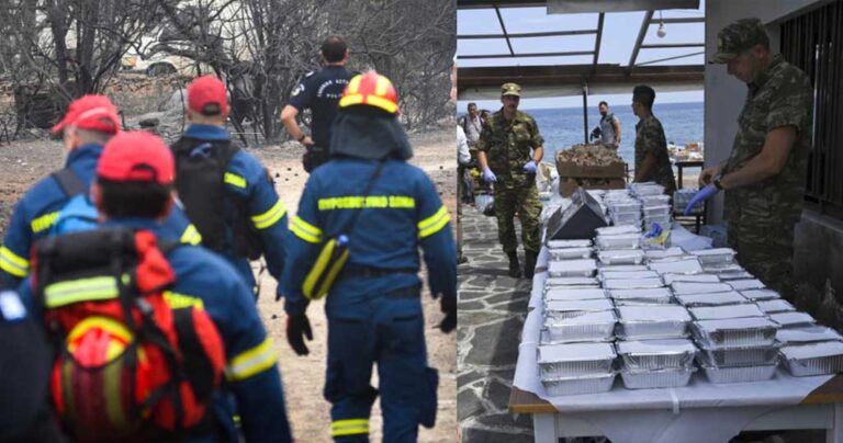 Άφησαν νηστικούς τους εθελοντές πυροσβέστες που έσωσαν ζωές στο Μάτι