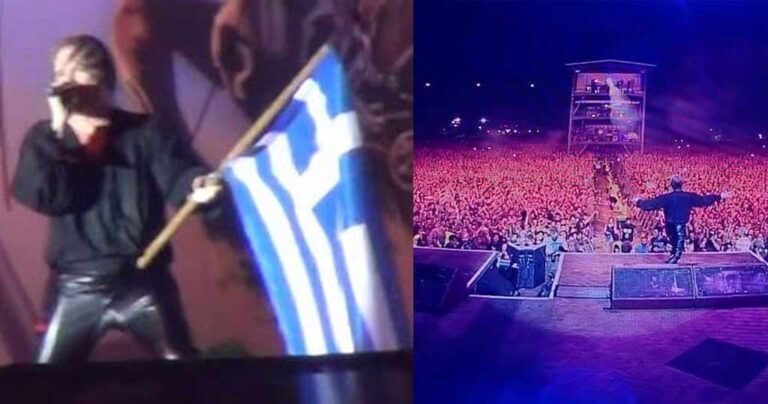 Οι Iron Maiden εμφανίστηκαν με την ελληνική σημαία μπροστά σε 36.000 Έλληνες