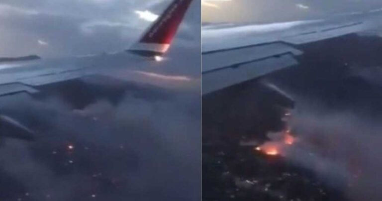 Δραματικό βίντεο: Η φωτιά στην Ανατολική Αττική από αεροπλάνο