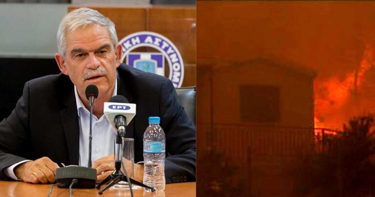 Τόσκας: «Δεν είναι αθώες αυτές οι πυρκαγιές»