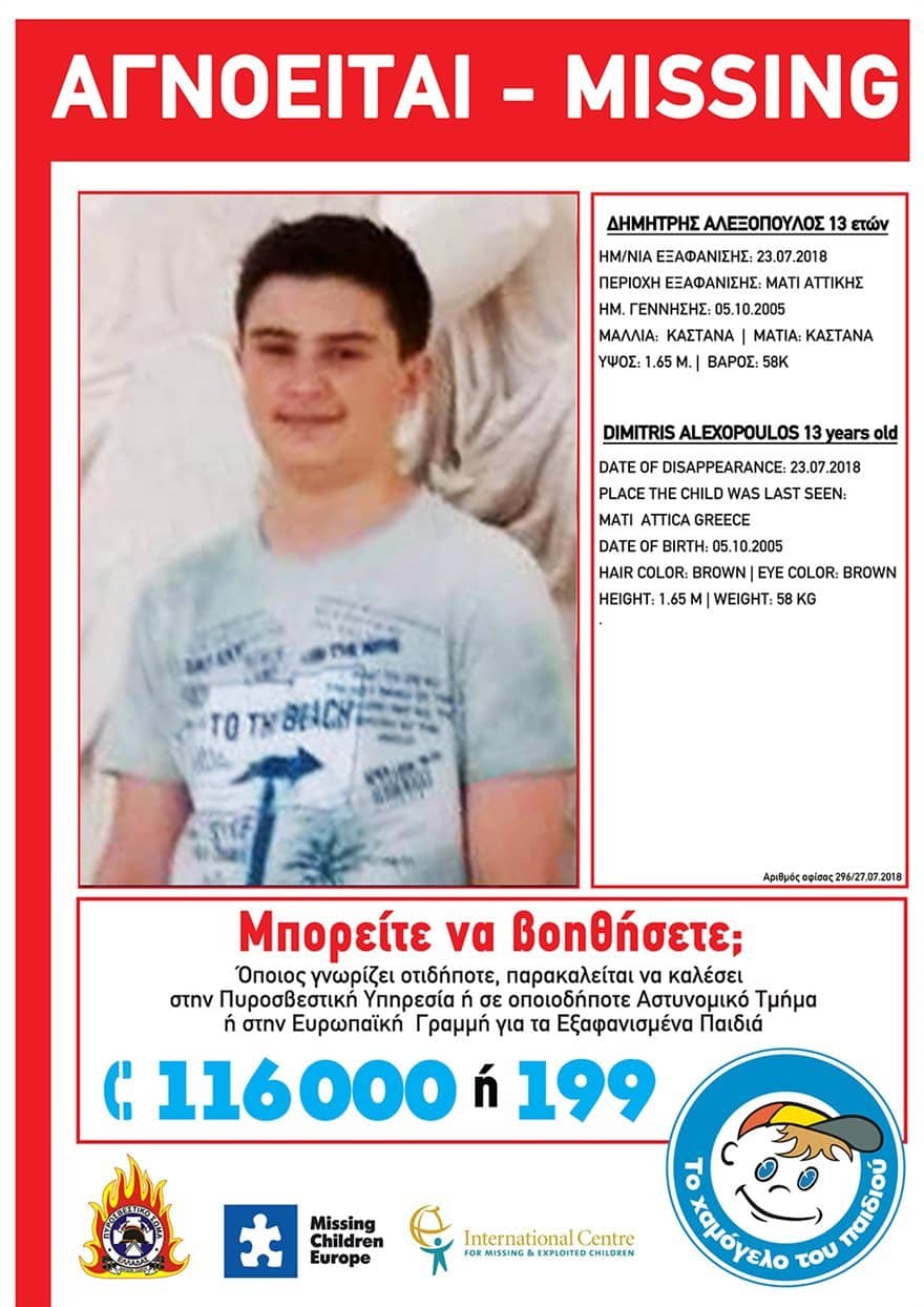 Σβήνουν οι ελπίδες: Νεκροί βρέθηκαν οκτώ αγνοούμενοι 1 alexopoulos_amber_alert