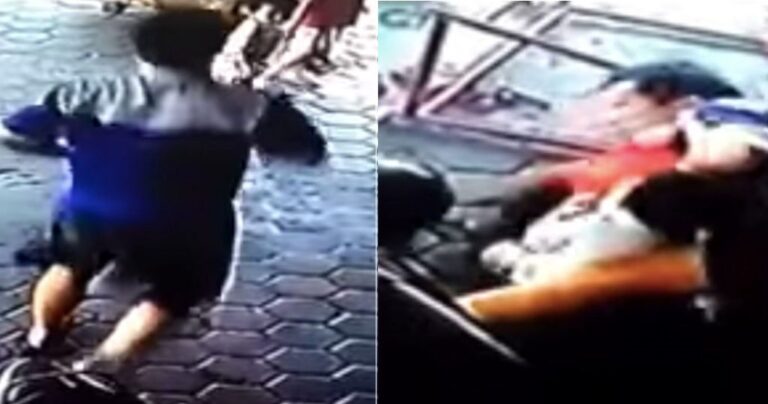 Πατέρα έσωσε τα 2 παιδιά του από το να τα χτυπήσει αυτοκίνητο με αστραπιαία αντανακλαστικά