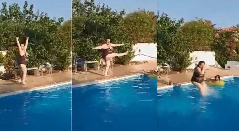 H Σοφία Βογιατζάκη κάνει βουτιές στην πισίνα ως μπαλαρίνα