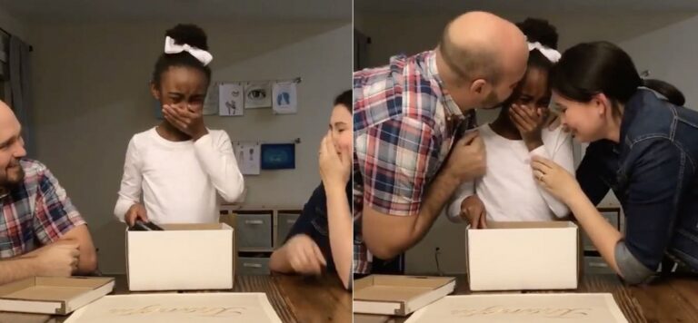 Η στιγμή που ανακοίνωσαν σε μικρό κορίτσι ότι θα υιοθετηθεί στα γενέθλια του