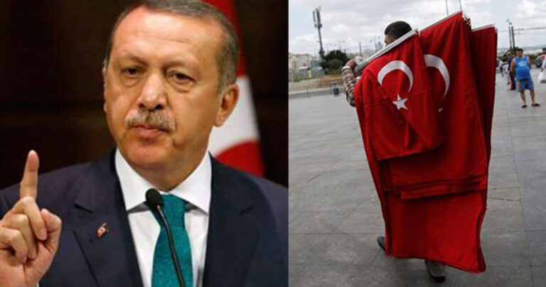 Εκτός εαυτού ο Ερντογάν: «Η επίθεση στην τουρκική οικονομία είναι επίθεση στη σημαία»
