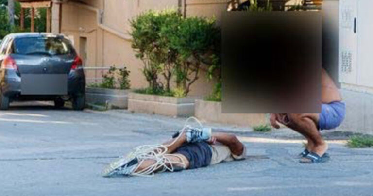 Κρήτη: Κάτοικοι έπιασαν αλλοδαπό ληστή, τον έδειραν και μετά τον έδεσαν στη μέση του δρόμου