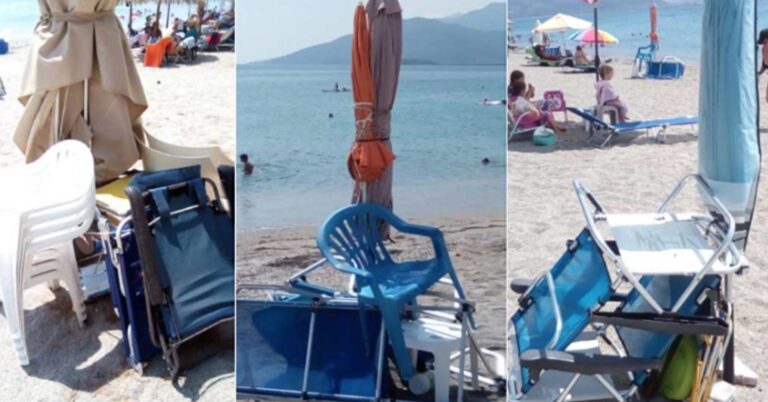 Tο φαινόμενο της παρκαρισμένης ομπρέλας στις παραλίες