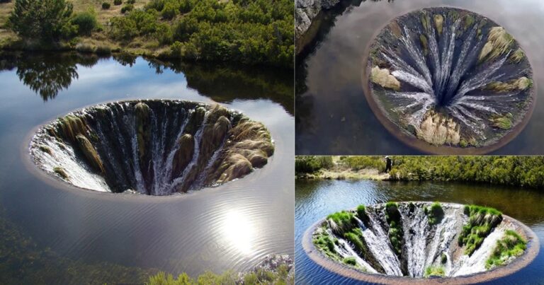Μυστηριώδης καταρράκτης βρίσκεται μέσα σε λίμνη και δημιουργεί ένα απίστευτο θέαμα